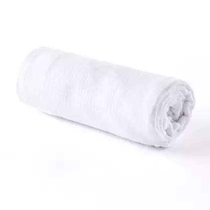 Drap housse gaze de coton BLANC