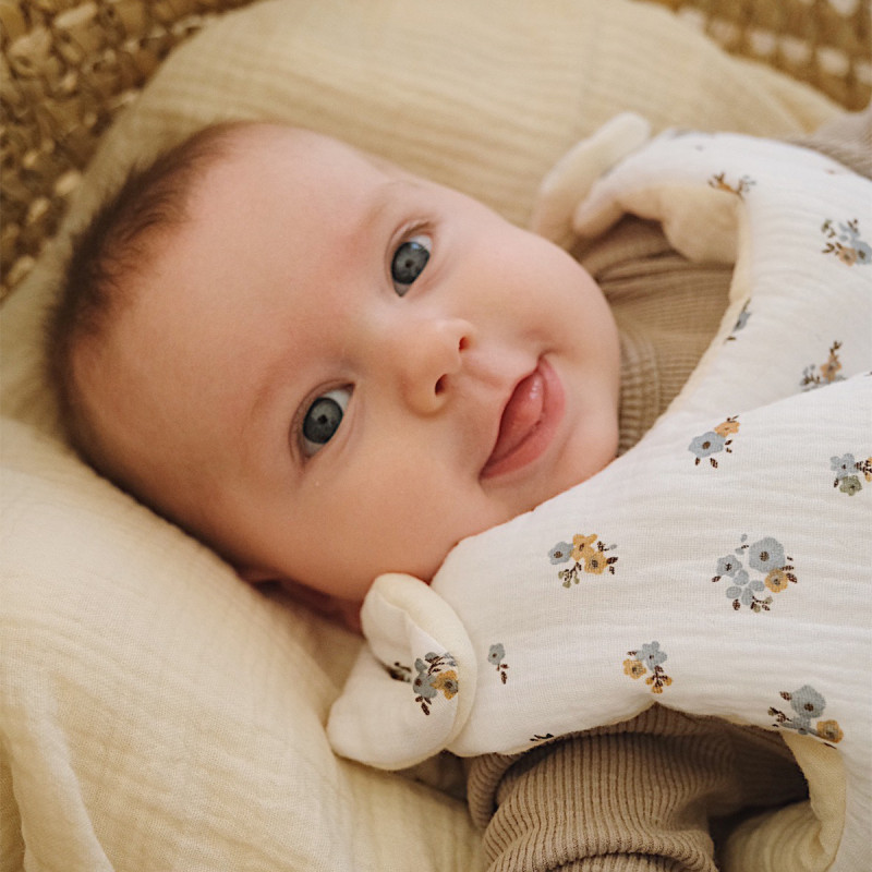 Drap housse bébé en double gaze de coton Oeko-Tex made in France