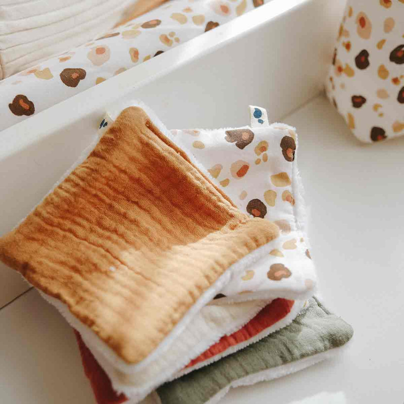 Lingette lavable en coton et éponge de bambou bio