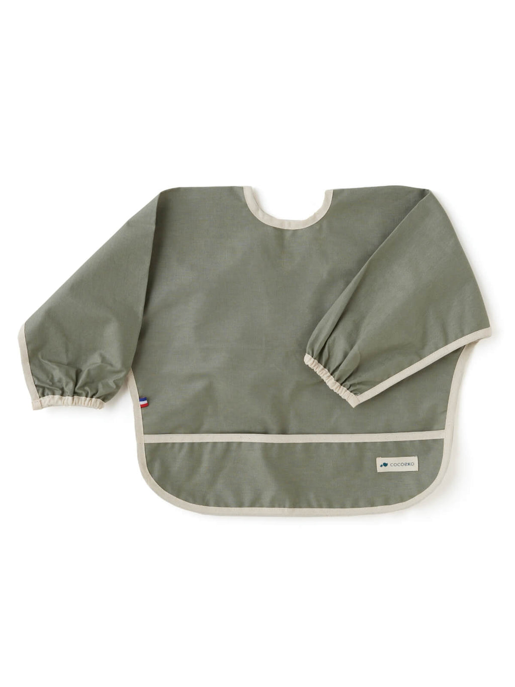 Sage green long-sleeved bib