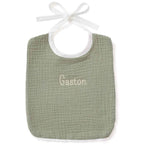 Personalized sage green bib