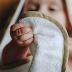White bath cape close-up