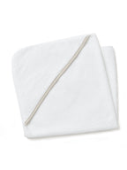 White baby bath cape