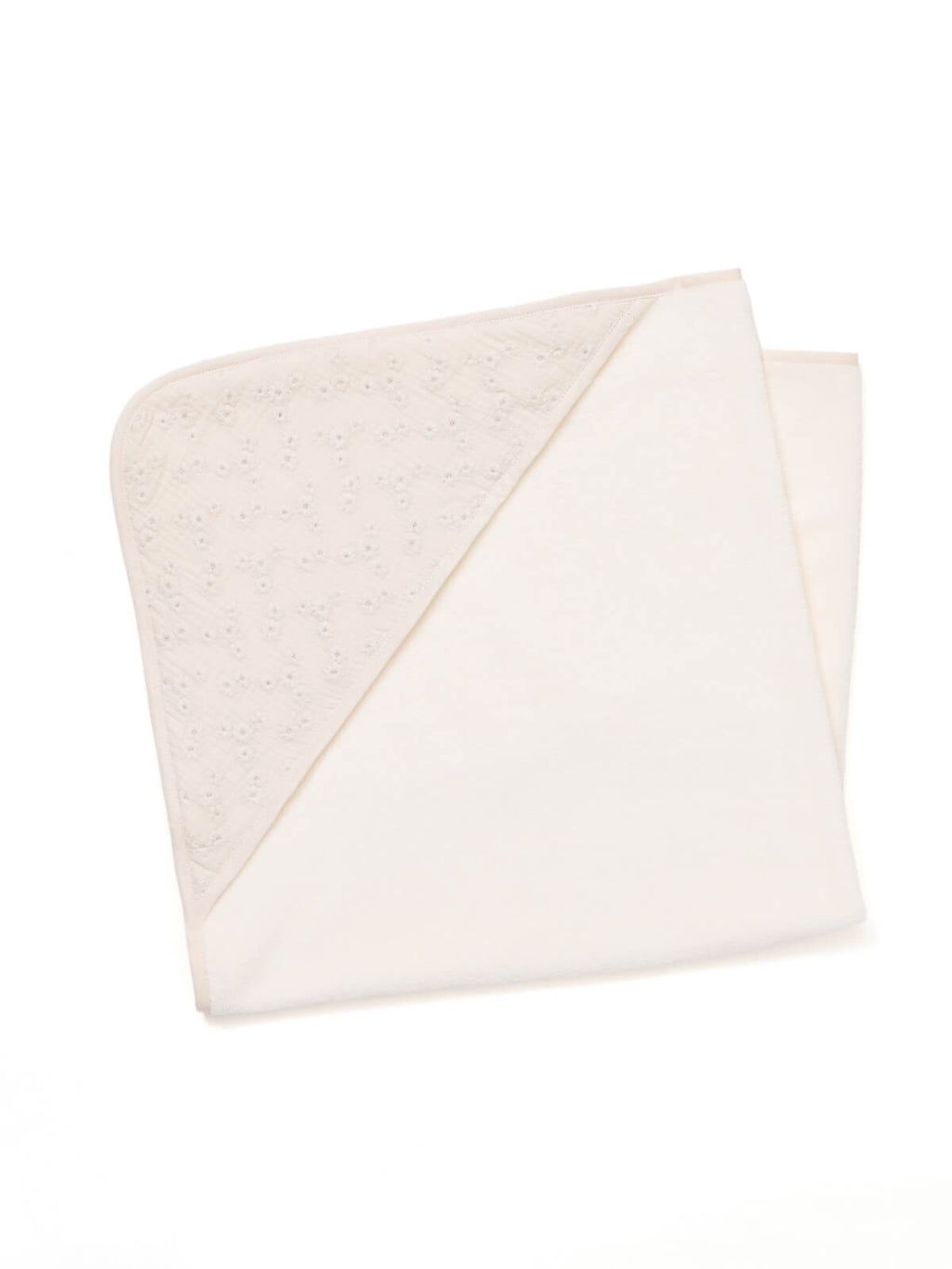 Cape de bain bébé écru broderies