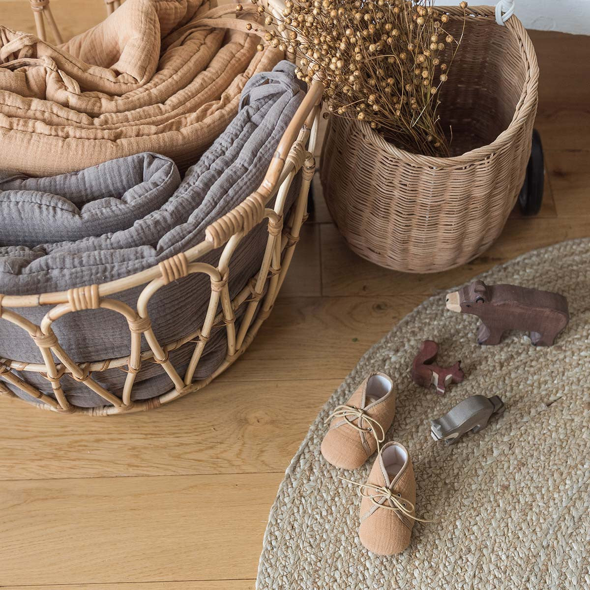 Chaussons en gaze de coton