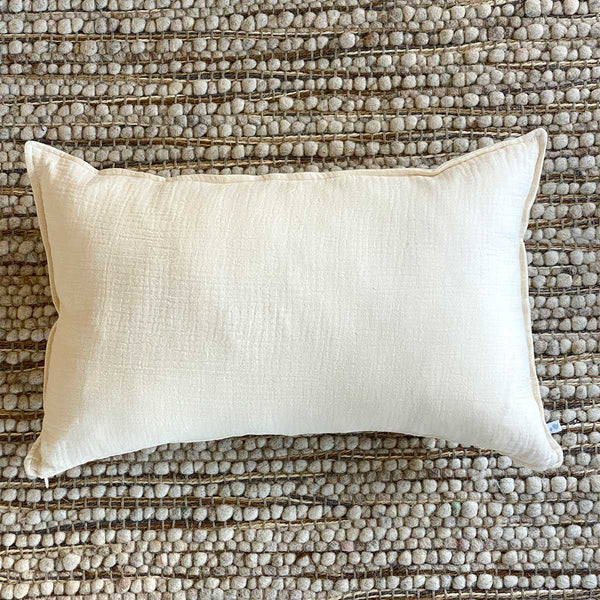 Coussin en gaze de coton écru