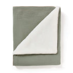 Personalized sage green fleece baby blanket