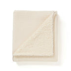 Ecru fleece baby blanket