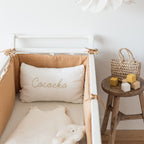 Ecru cotton gauze crib sheet