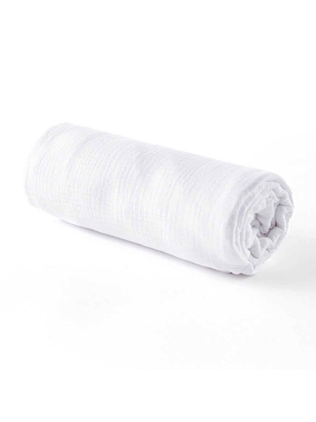 White cotton gauze crib sheet