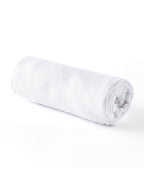 Drap housse lit bébé gaze de coton blanc