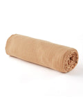 Drap housse lit bébé gaze de coton camel