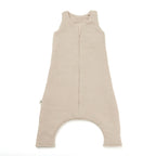 Beige cotton gauze footed sleeping bag