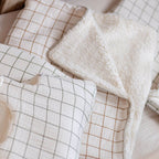 Baby sleeping bag and blanket with check pattern