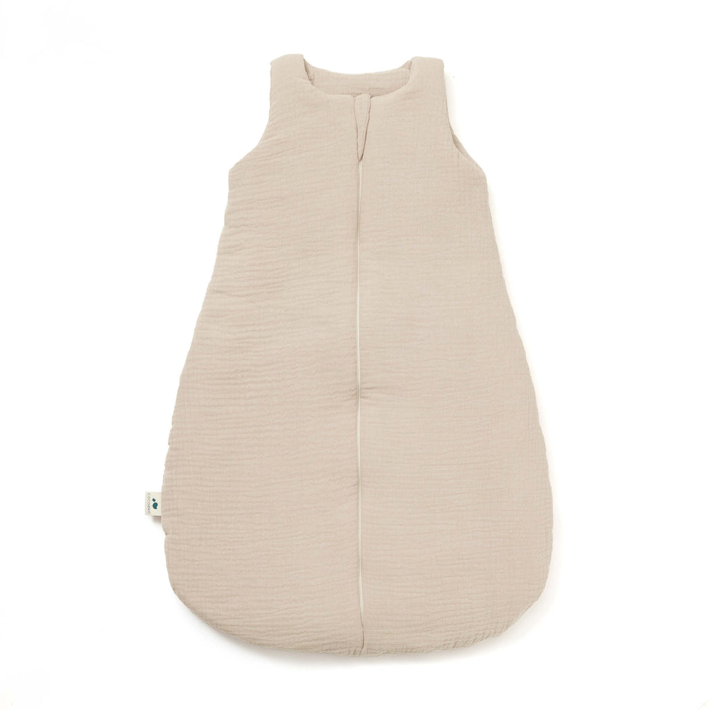 Gigoteuse gaze de coton beige ouverture devant tog2