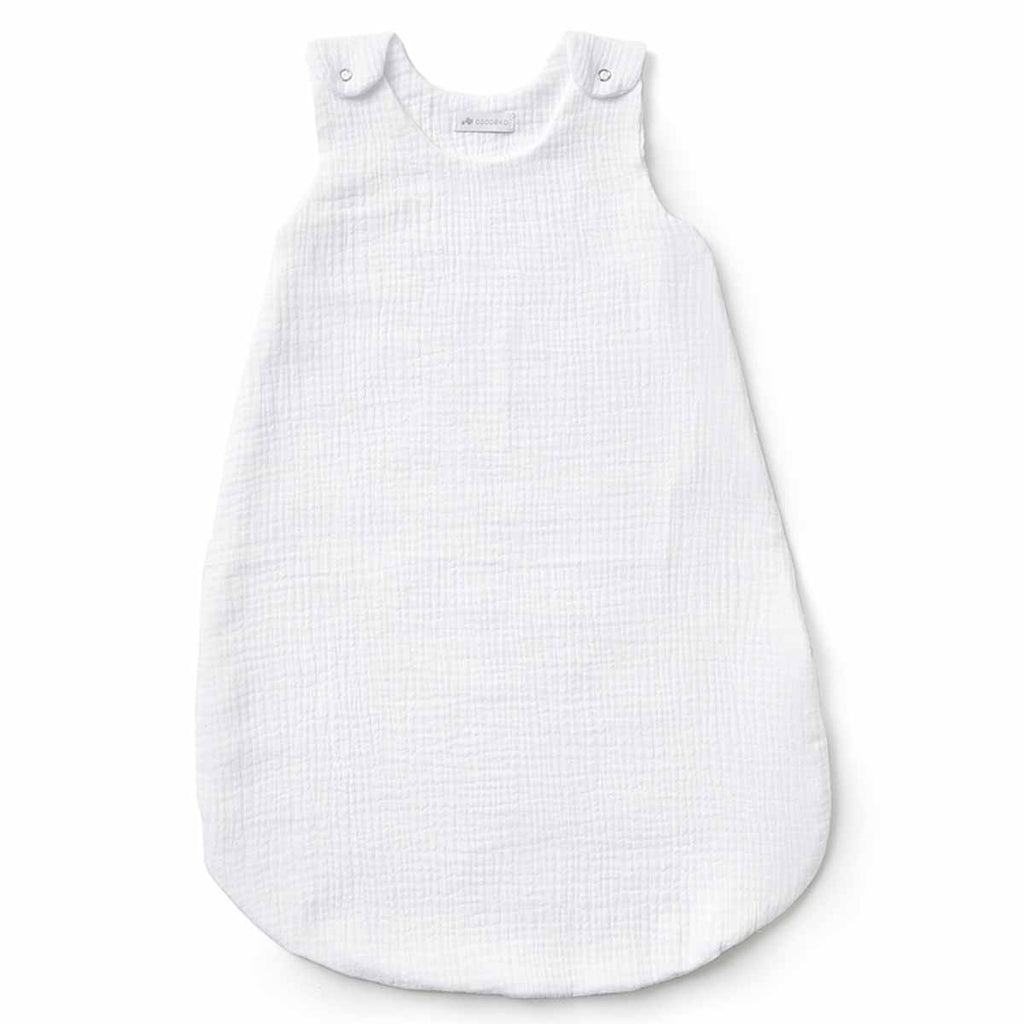 White cotton gauze sleeping bag tog 1