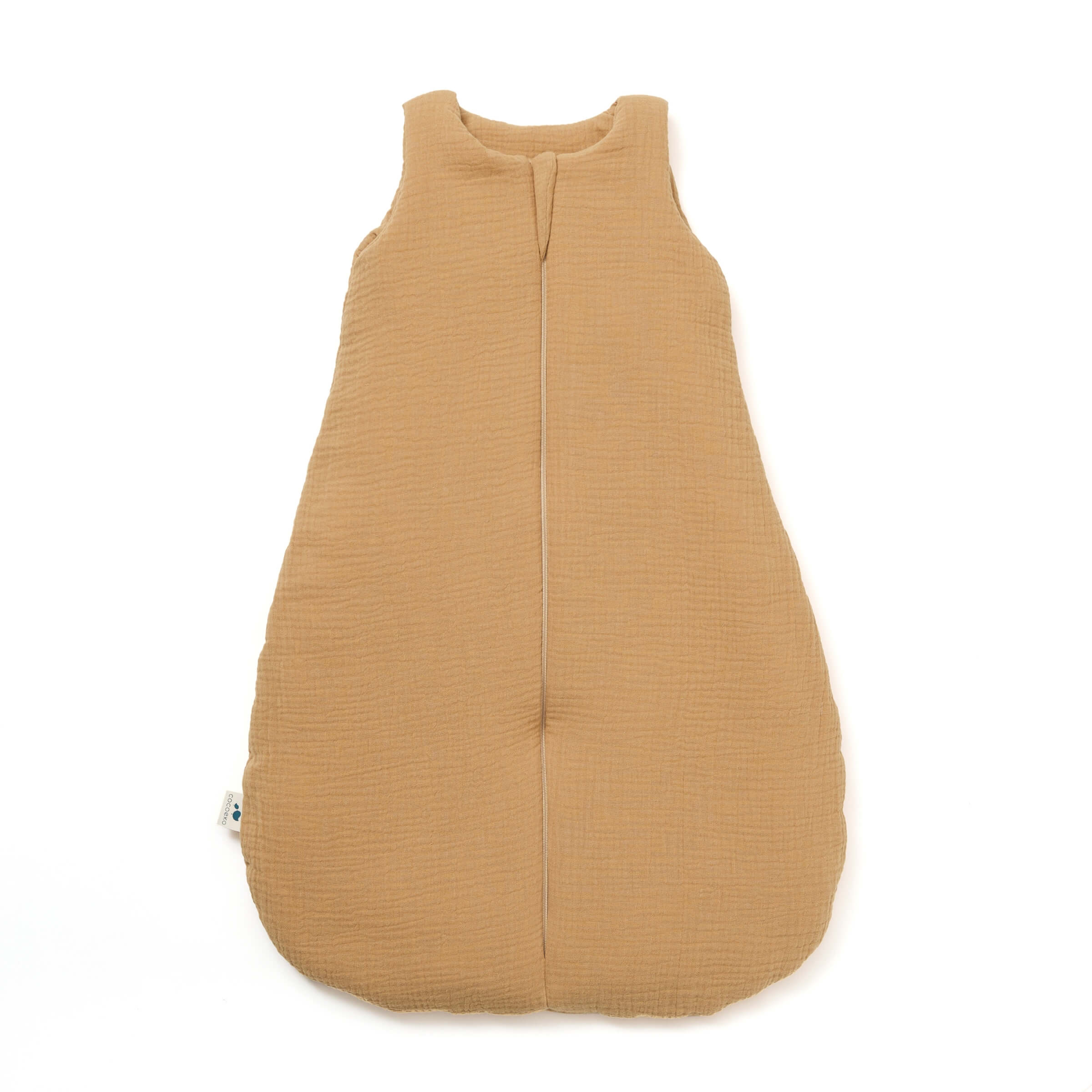 Gigoteuse gaze de coton camel ouverture devant tog2