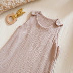 Summer sleeping bag in beige cotton gauze