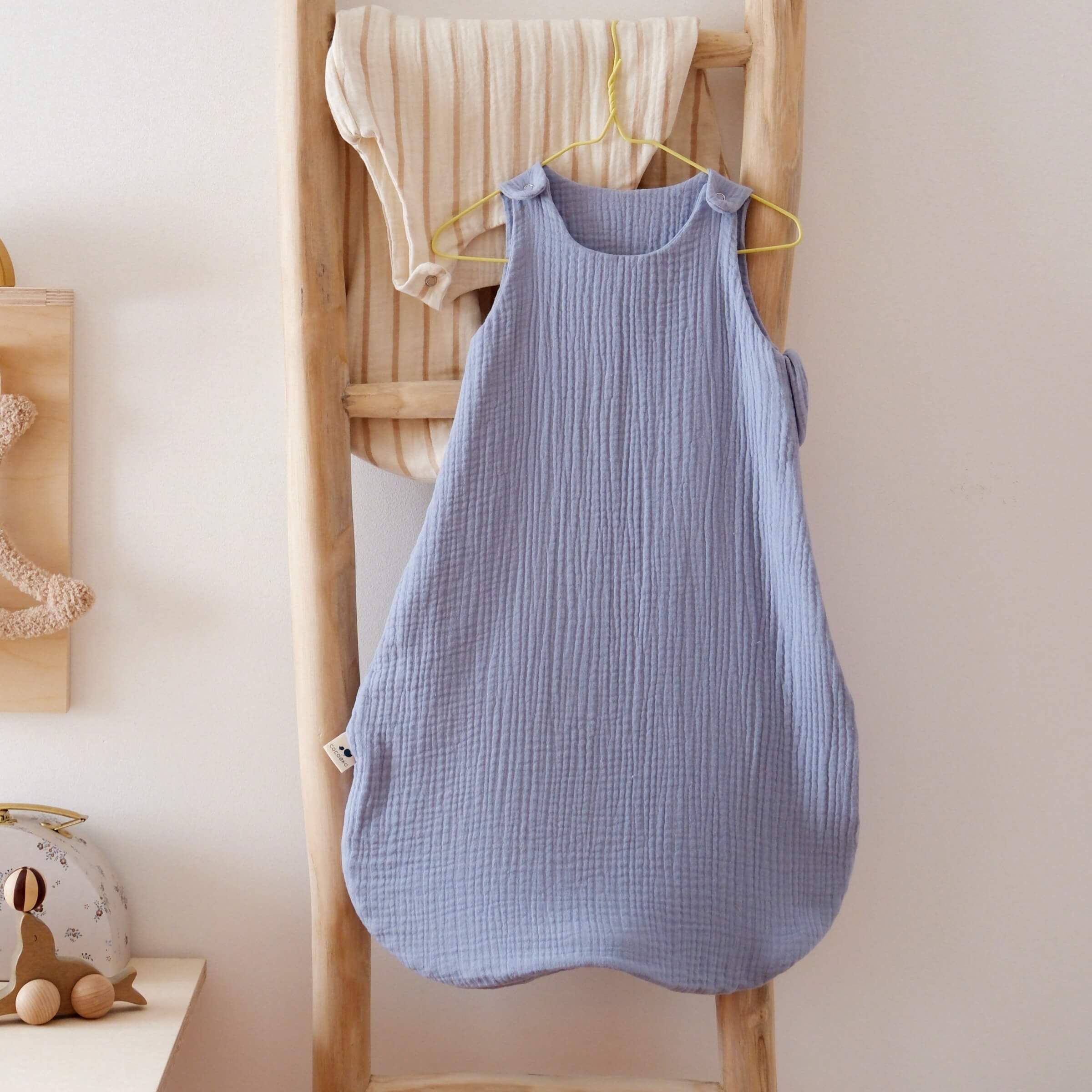 Baltic blue summer cotton gauze sleeping bag