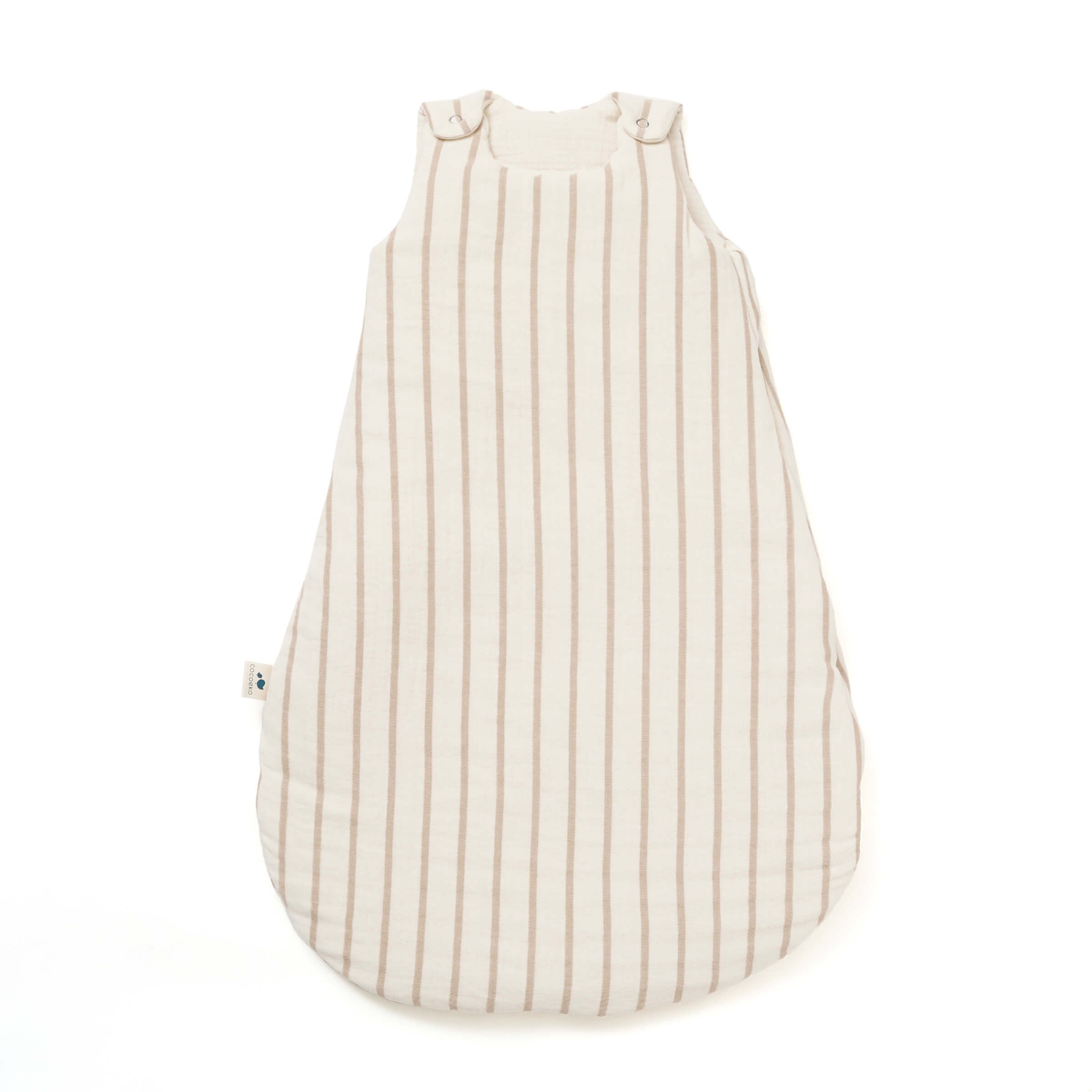 Sleep sack cotton gauze stripes beige tog2