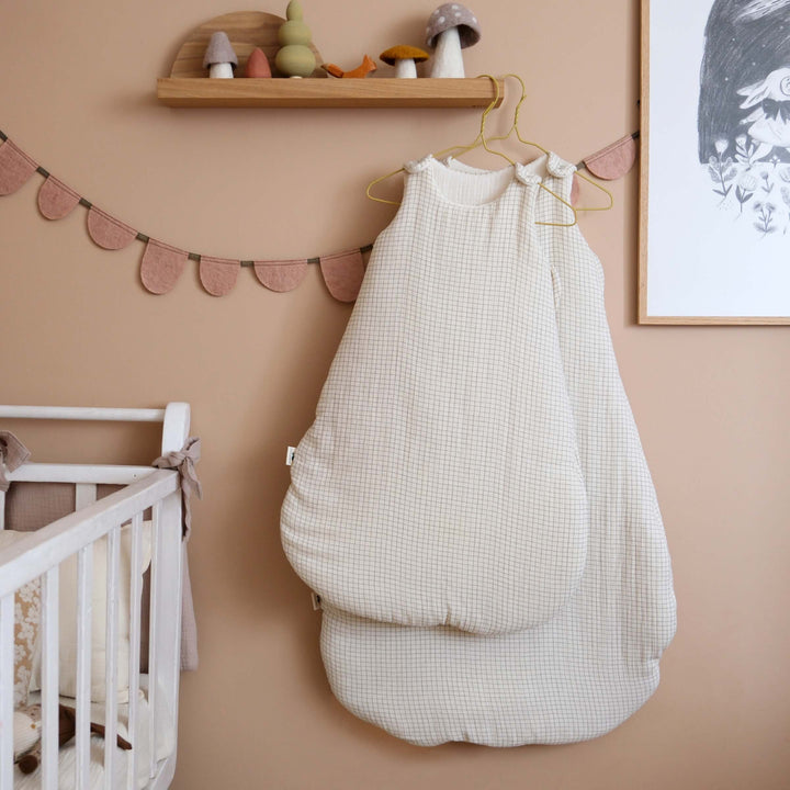 Gigoteuse tog 2 gaze de coton petits carreaux