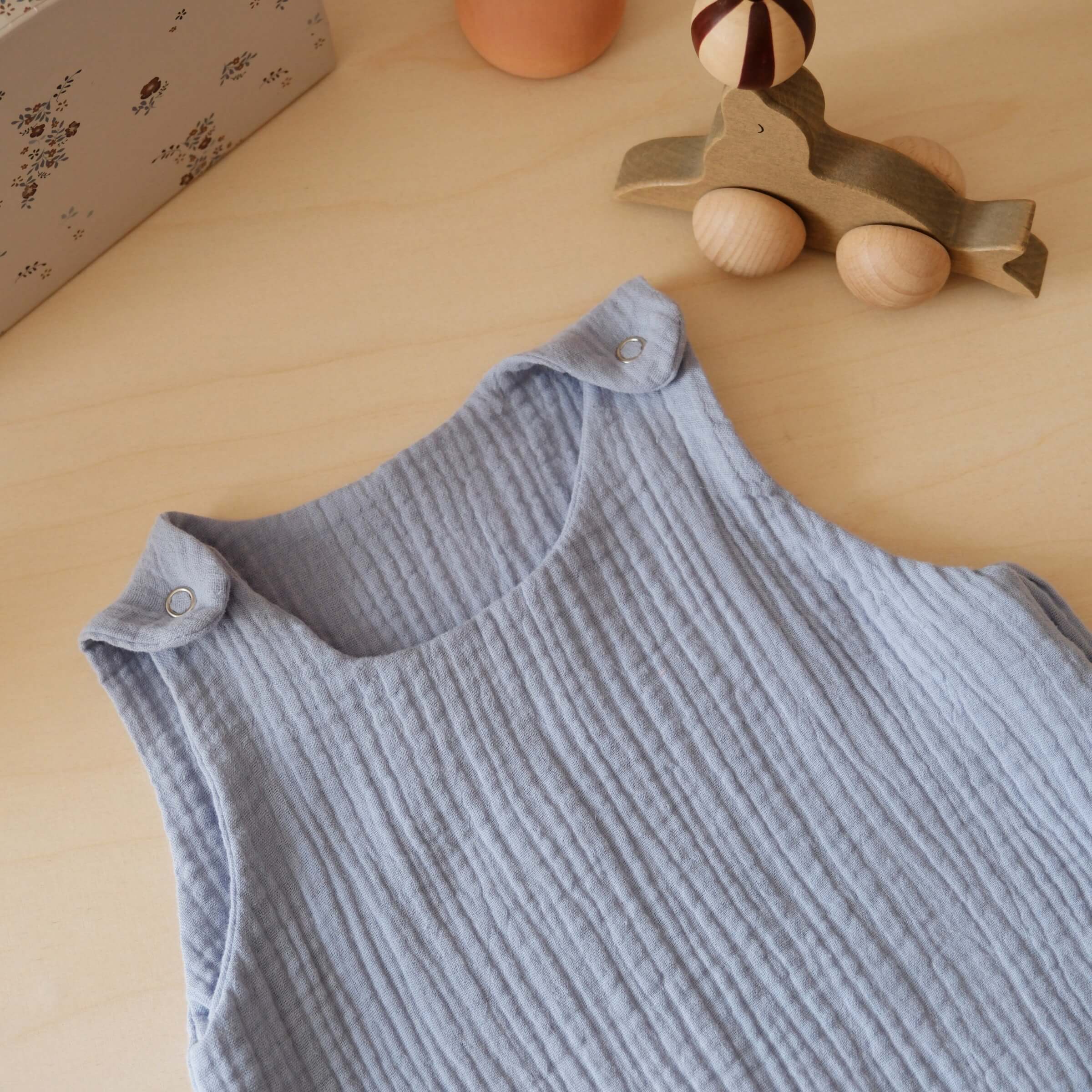 Sleep sack cotton gauze tog 1 Baltic blue