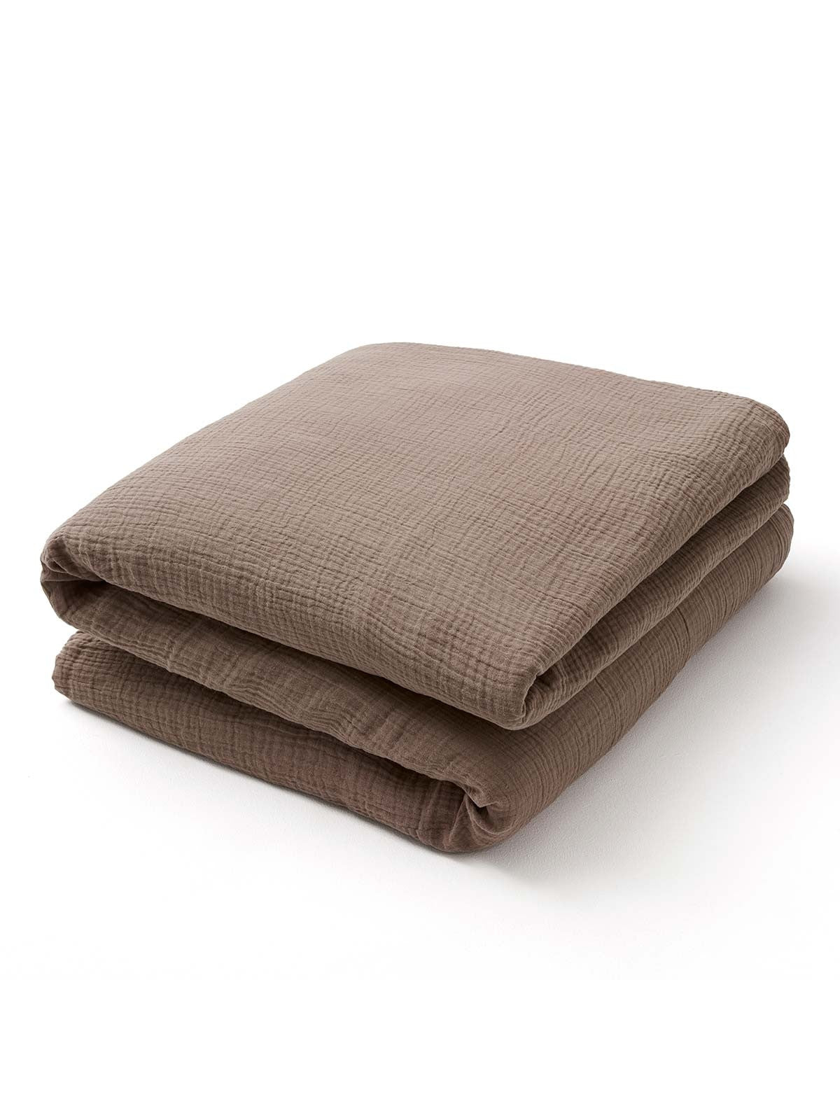 Children's comforter cover in chestnut cotton gauze