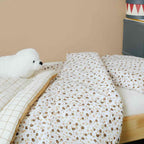 Child comforter cover leopard close-up