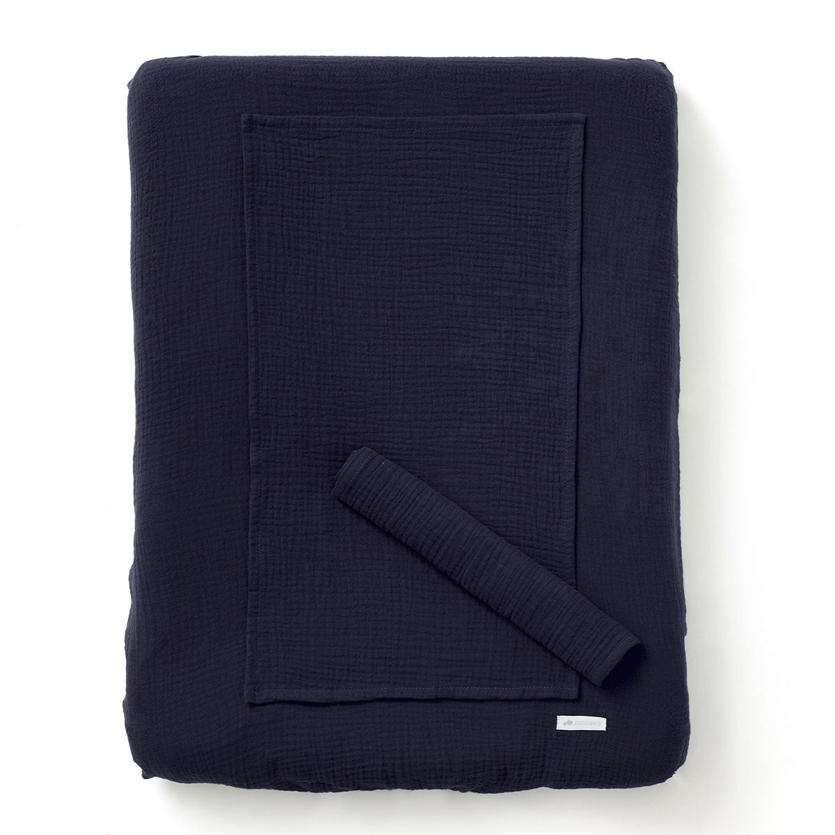 Midnight blue cotton gauze changing mat cover