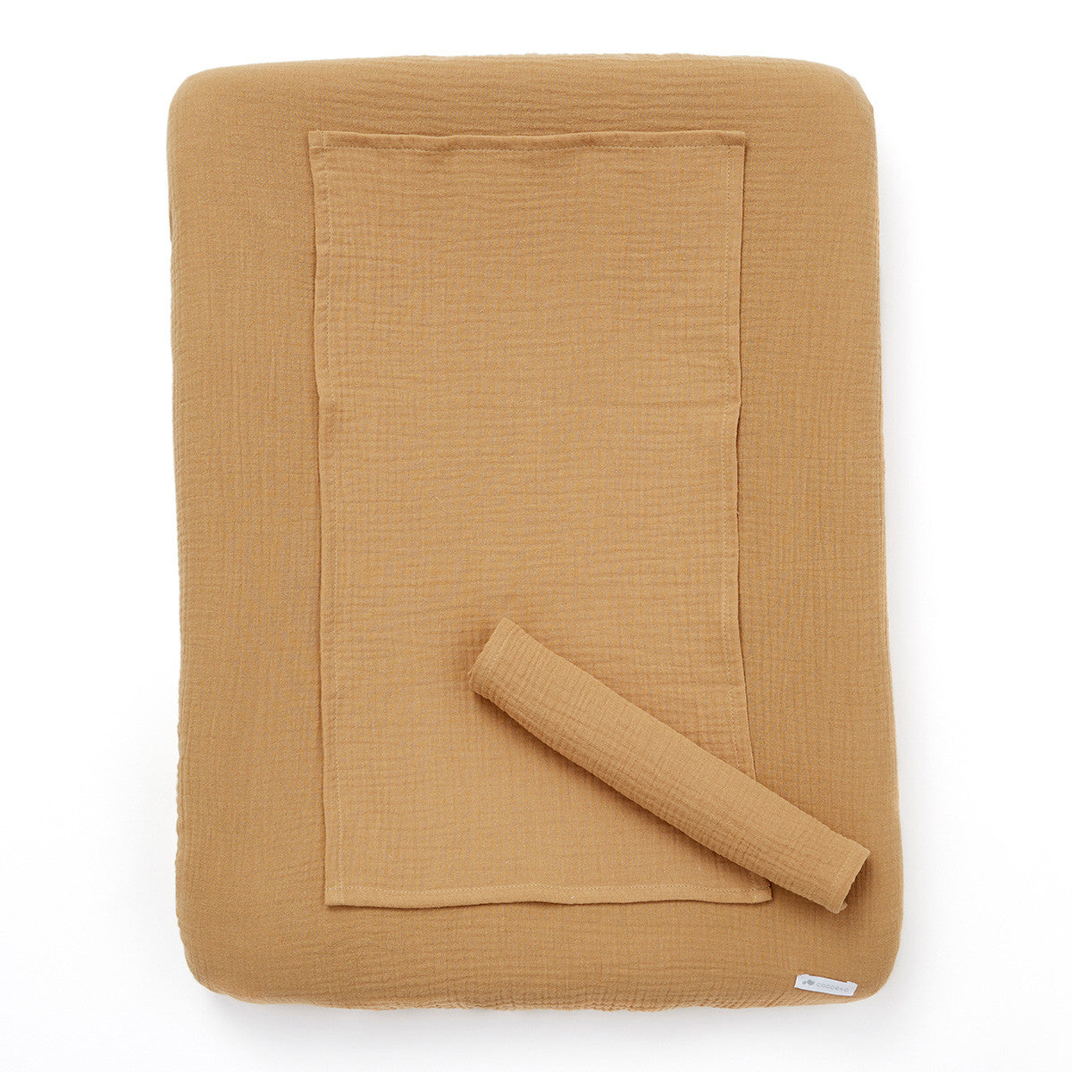 Camel cotton gauze changing mat cover