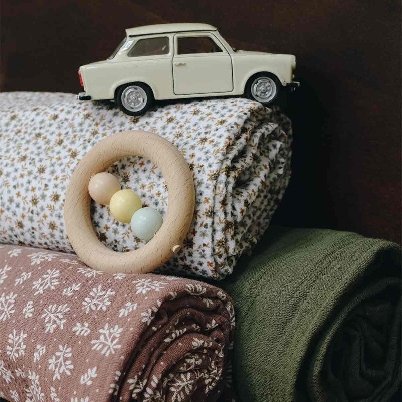 Cotton gauze baby diaper FLOWERS