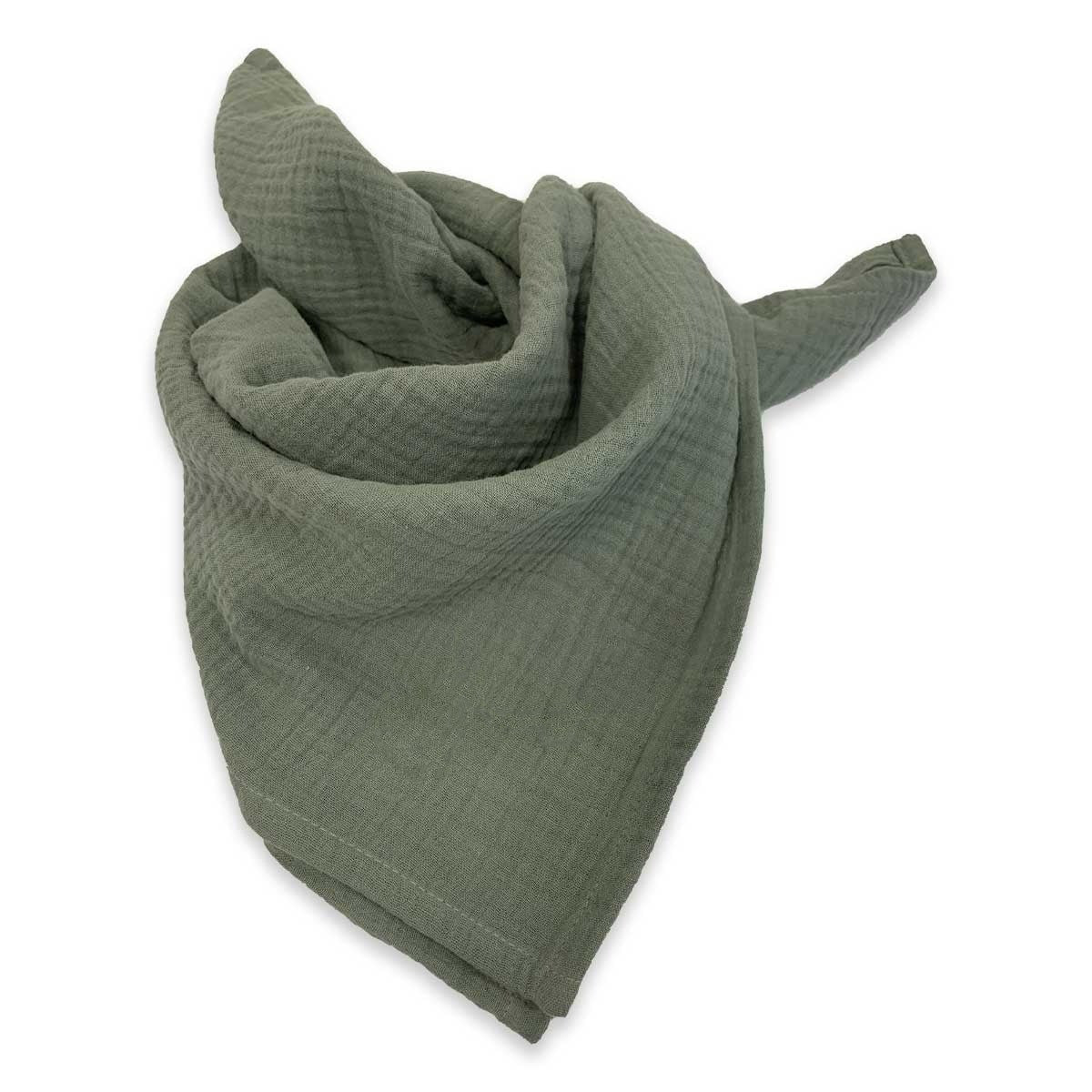 Sage green cotton gauze diaper