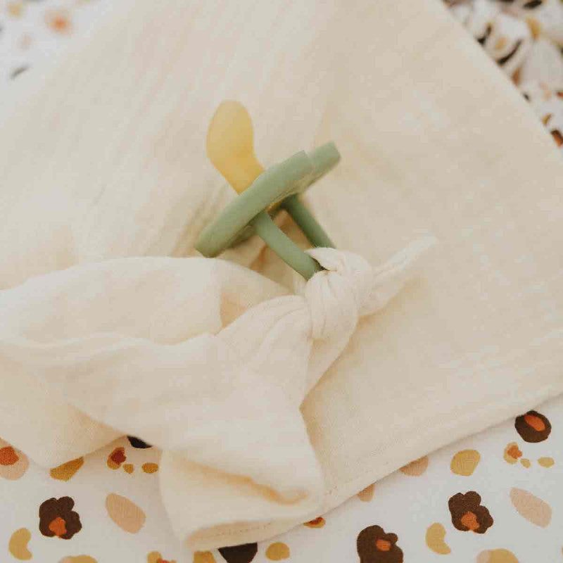 ECRU cotton gauze knotted diaper