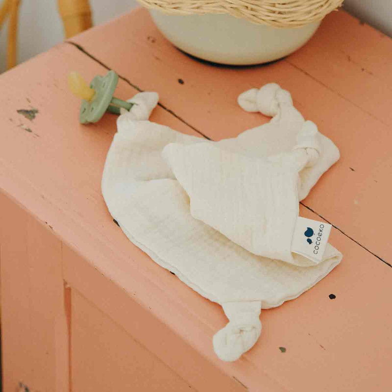 ECRU cotton gauze knotted diaper