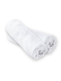 Set of two fitted sheets, white