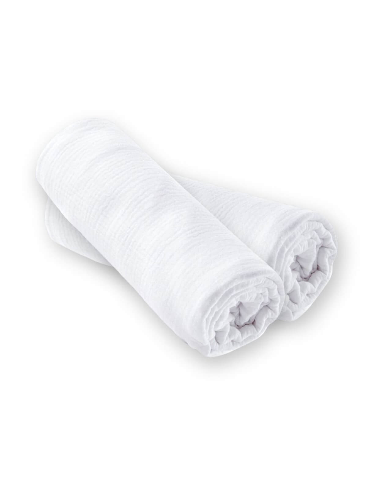 Set of two fitted sheets, white