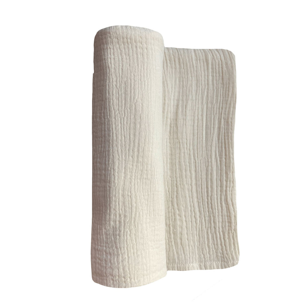Maxi diaper in ecru cotton gauze