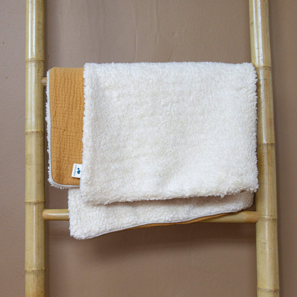 Plaid bébé polaire camel