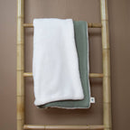 Baby fleece blanket sage green