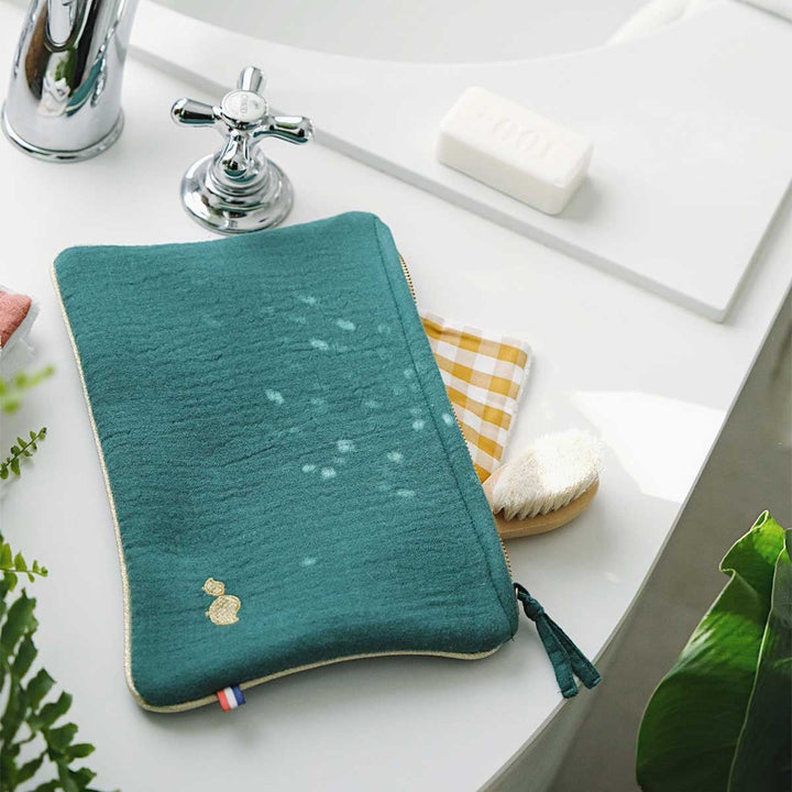 Pochette femme vert sapin