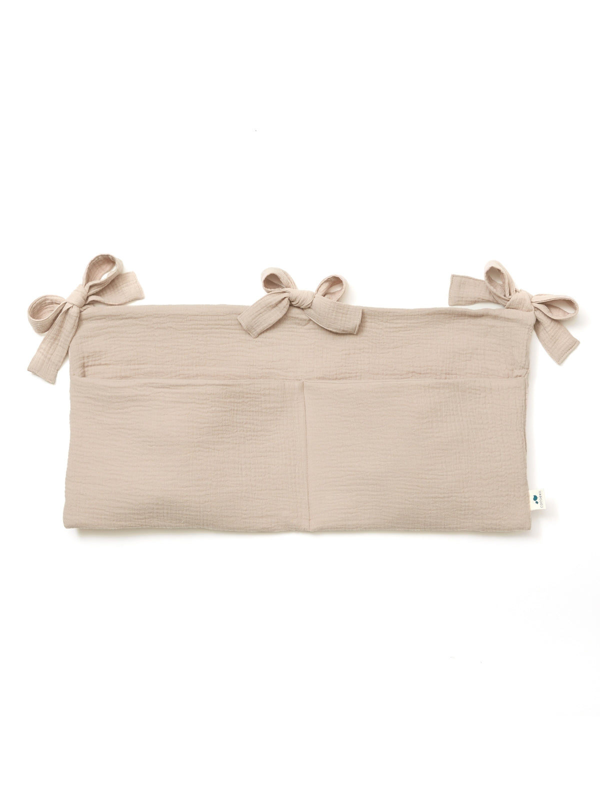 Packshot beige cotton gauze comforter holder