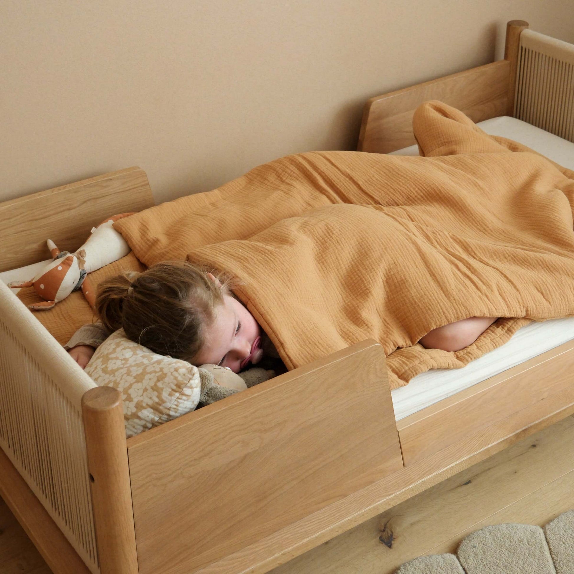 Sac de couchage enfant camel gaze de coton