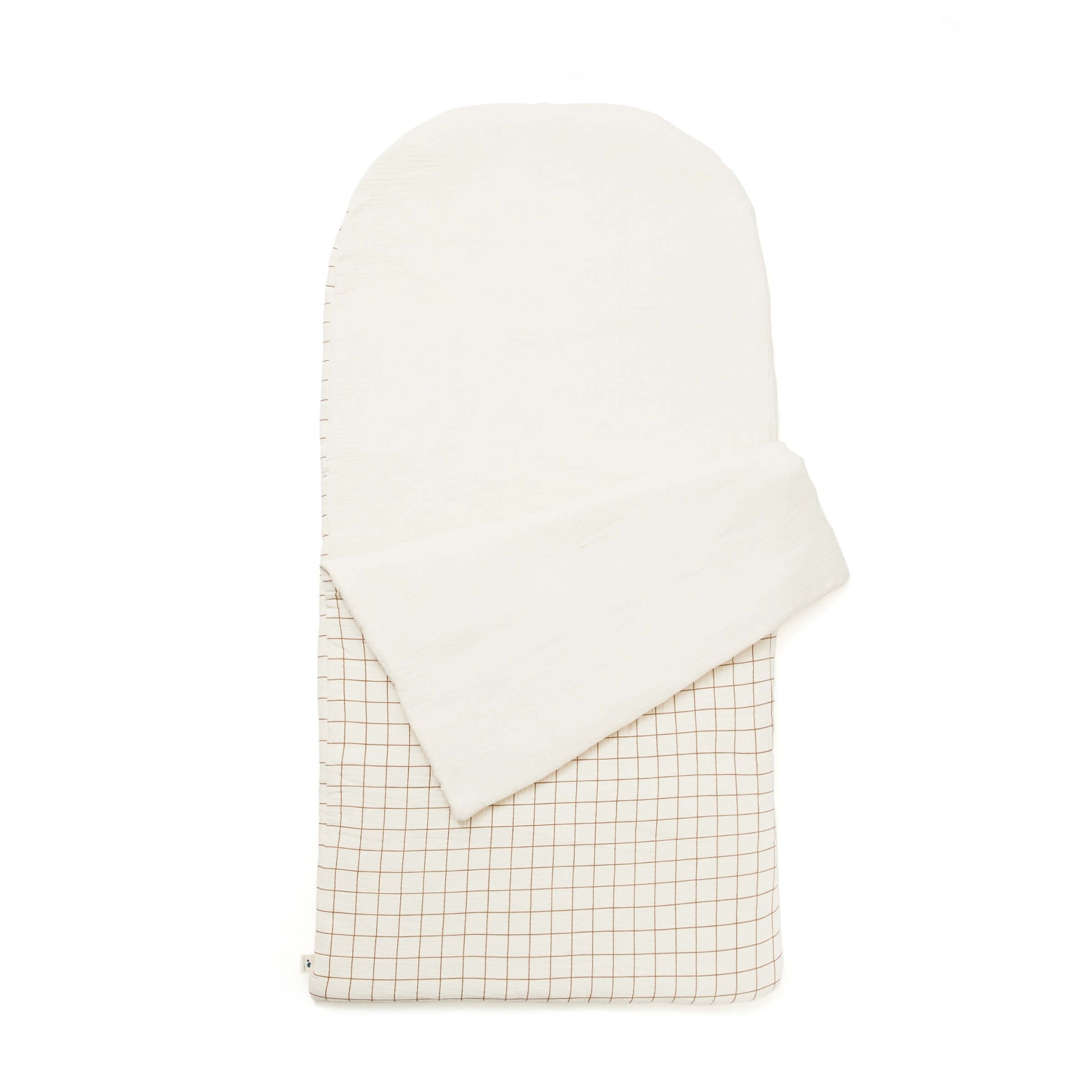 Sac de couchage enfant gaze de coton carreau camel