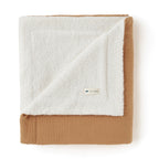 Serviette de toilette personnalisée en gaze de coton camel