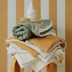 Several cotton gauze towels