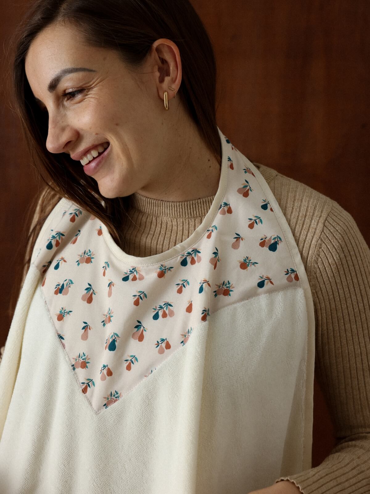 sortie de bain tablier poires