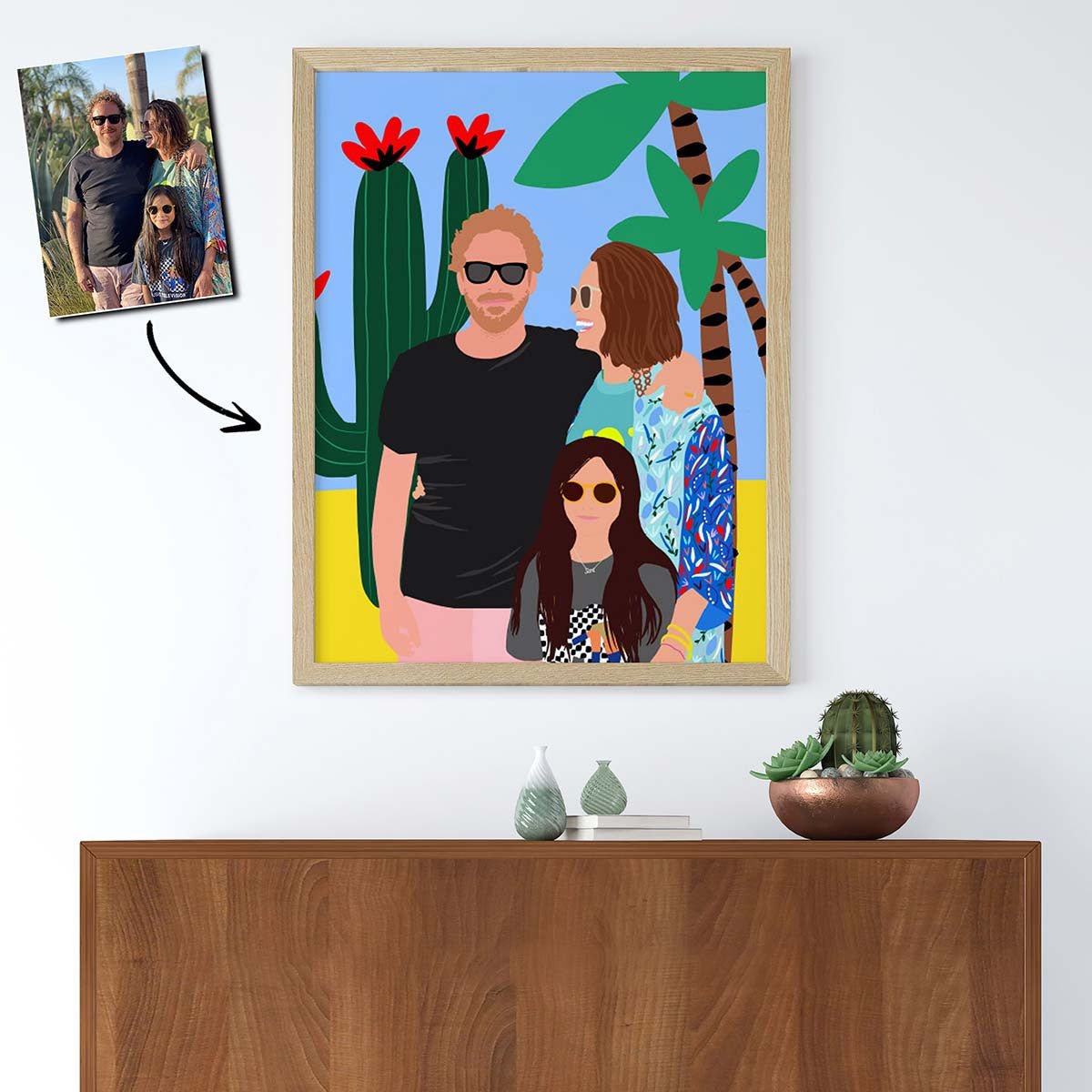 Table Happy Funky Family with 3 people