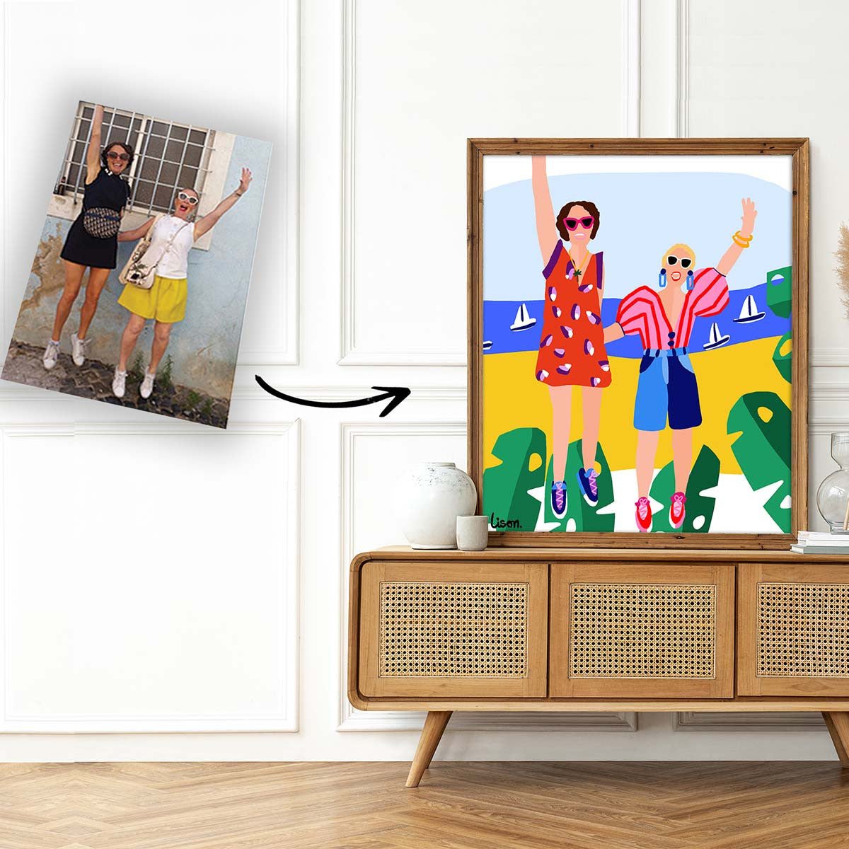 Table Happy Funky Family with 2 persons