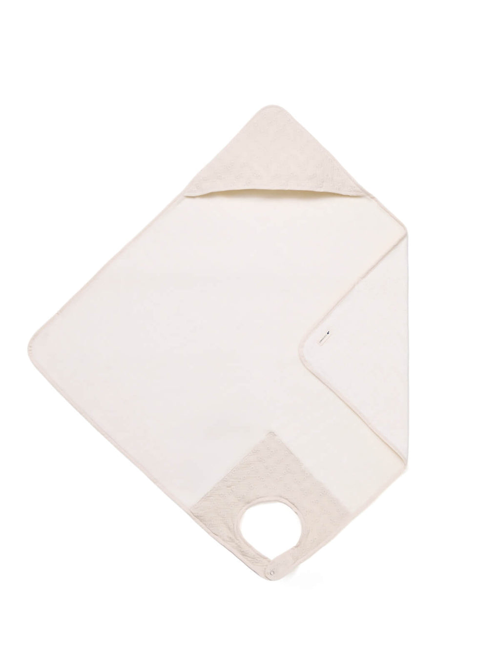 Tablier de bain bébé écru broderies