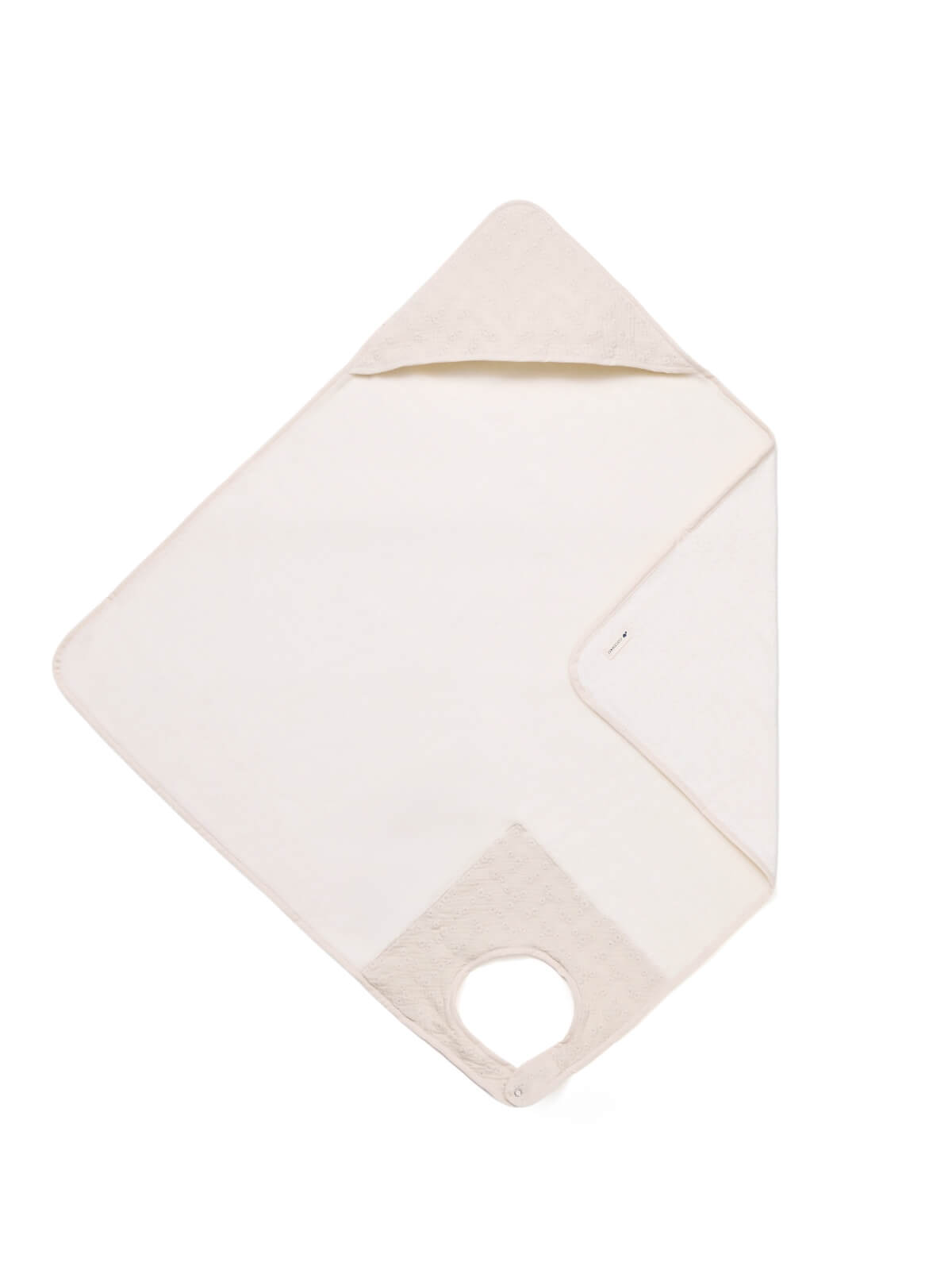 Tablier de bain bébé écru broderies